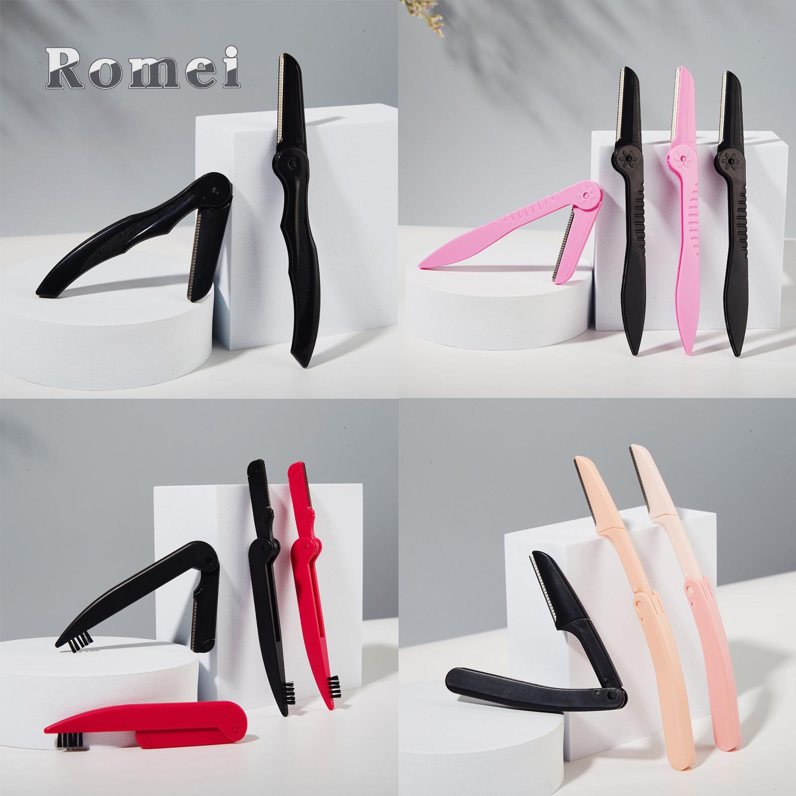 

Folding Eyebrow Trimmers with Stainless Steel Blades - Portable and Compact Razor