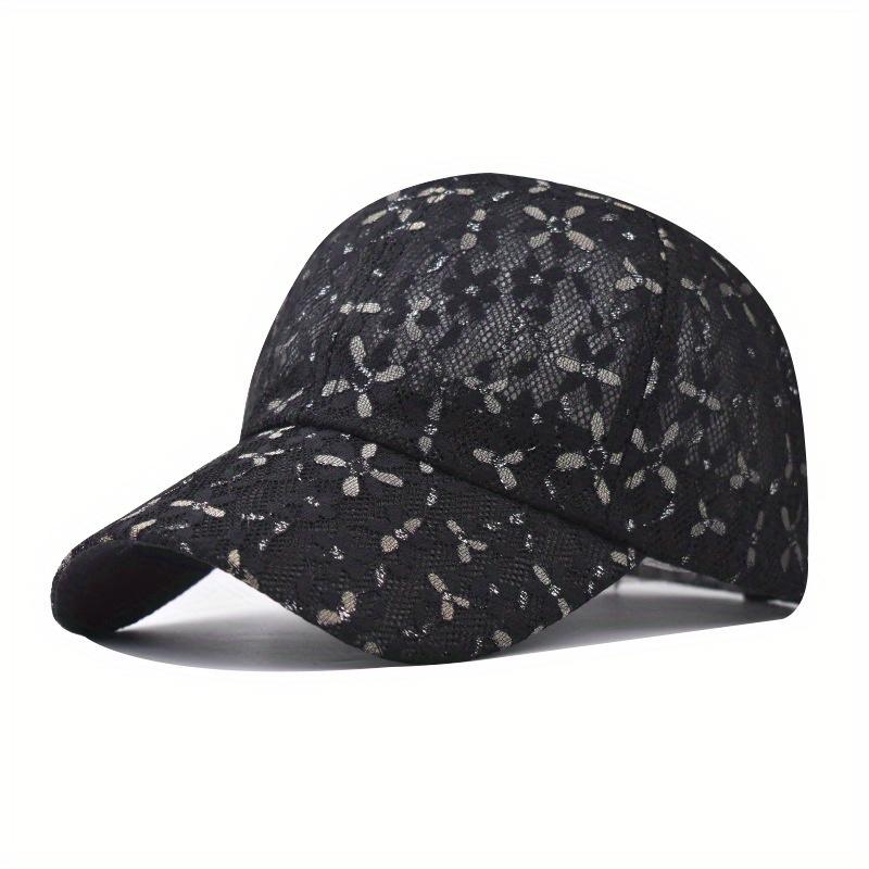 New Men'S And Women'S Lace Flower Baseball Cap, New Style Summer Breathable Soft Top Cap