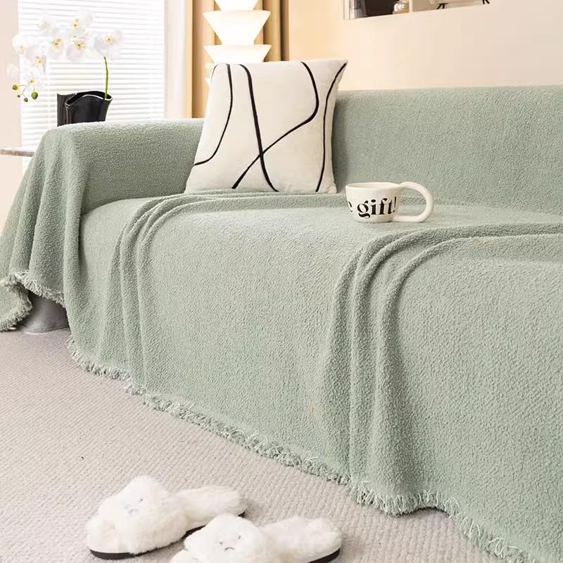 

Универсальный чехол для салфеток из синели на четыре сезона, универсальный простой противоскользящий чехол для дивана, пылезащитный чехол 180*130CM