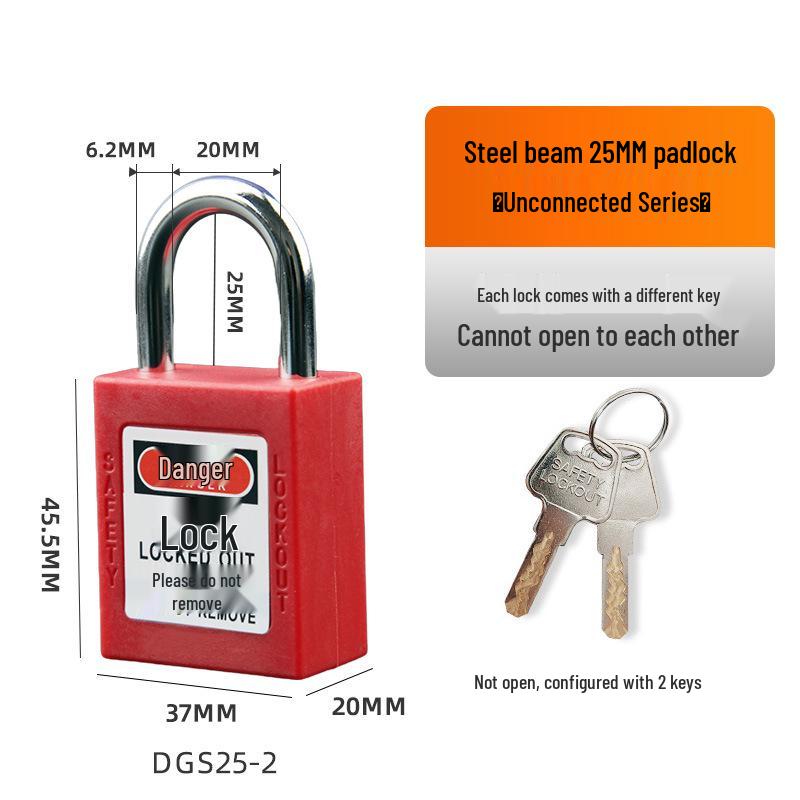 Bedi 38mm Industrial Safety Padlock: Engineering Plastic Insulated Electrical Lockout/Tagout (LOTO)