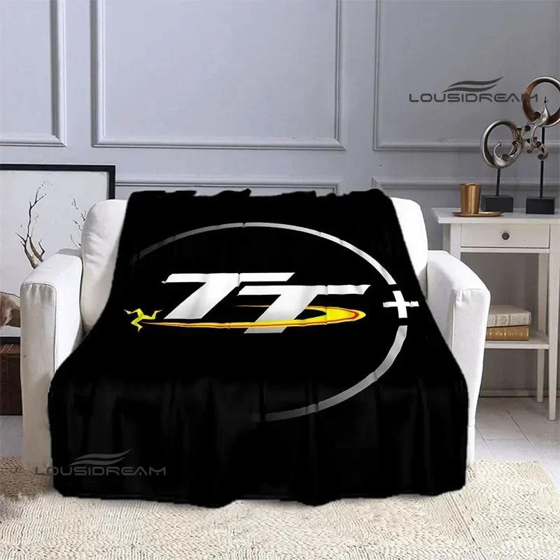 Motorrad Isle of Man TT Bedruckte Decken Flanell Warme Decke Weiche, gemütliche Decke Reisedecken Bettbezüge Geburtstagsgeschenk