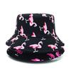 Bocca Cartoon Flamingo Bucket Hat Animal Printing Pattern FisherUnisex Hats Double Sides Panama Cap Unisex Women Summer Hot Selling