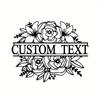 Custom Family Name Sign – Flower Garden Metal Wall Art, Personalized Monogram Plaque for Outdoor Front Entrance Decor & Wall Sculptures
