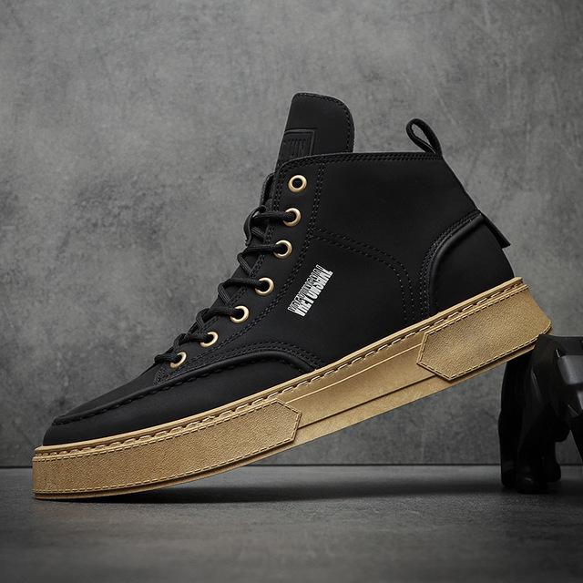 Men Ankle Boots Outdoor Leather Autumn Spring Non -Slip Walk Male Casual Flats Shoes Sneakers Fashion Comfortable