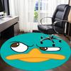 1pc Platypus Office Round Rug, Carpet for Office, Gaming, Lightweight Round Floor Mat yy260205016