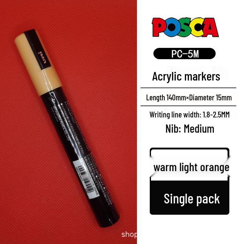 Mitsubishi POSCA PC-5M Wasserbasierter Poster- & Graffiti-Stift, Mittlere Spitze (1,8-2,5 mm), 17 Farben