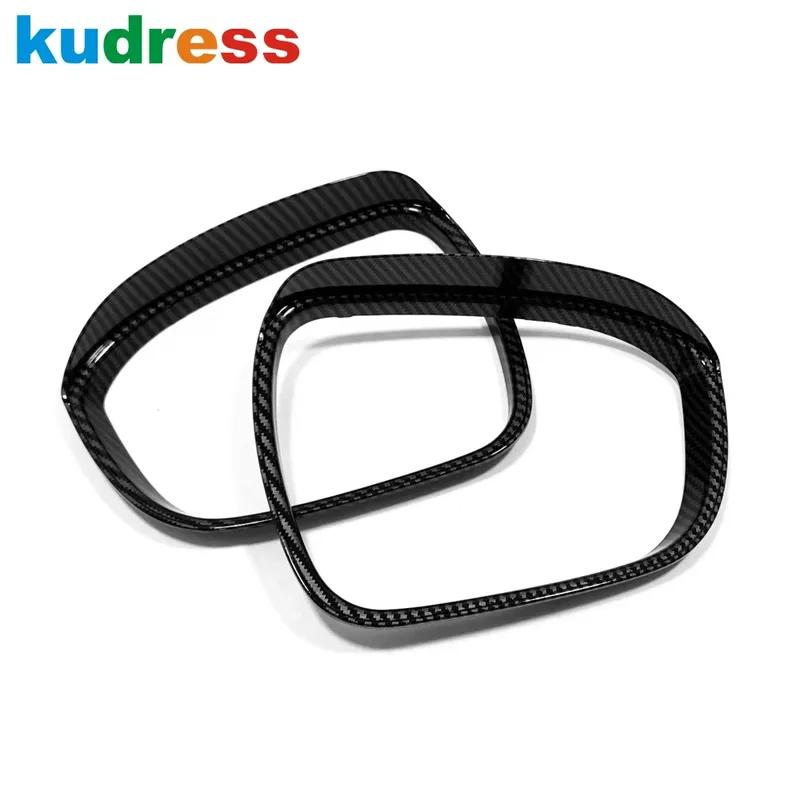 For Nissan X-trail Rogue T33 - 2024 Carbon Fiber Rearview Mirror Eyebrow Cover Trim Side Mirrors Sun Visor Guard Frame