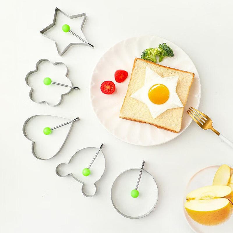 Stainless Steel Egg Frying Mold Diy Egg Frying Model Egg Frying Tool Heart-Shaped Mold Pancake Maker