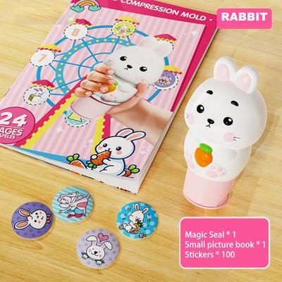 Sticker Stamper Set 100-Page Cute Pattern Stickers Arts And Crafts Fidget