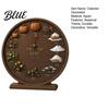 Festive Yard Ornaments Season Clock Decor Round Month Calendar Wooden Seasonal Farmhouse Perpetual Thanksgiving Garden