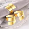Zinc Zinc Alloy Metal Napkin Ring Gold/Silver Wedding Towel Rings Household Napkin Holder  Thanksgiving