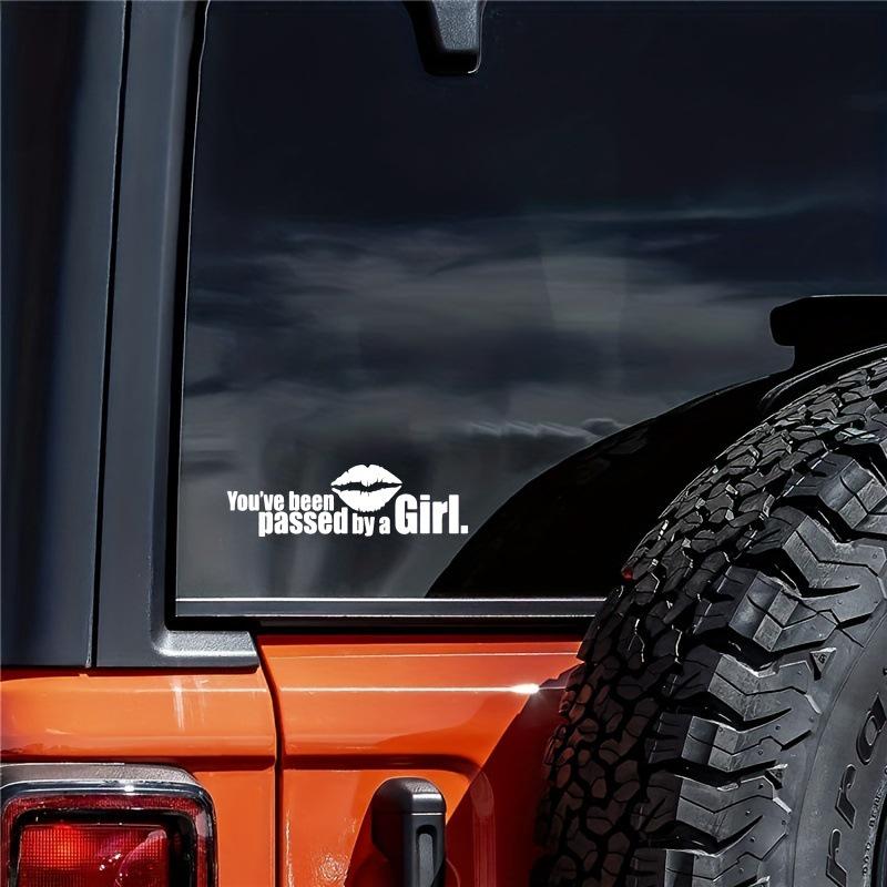 22X6.6CM Vinyl Car Window Sticker - 'You've Passed a Girl' Design