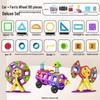 Large Magnetic Building Tiles Set for Kids - Educational Suction Magnet Blocks