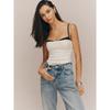 Melanie Sexy Fake Two-Piece Contrast Color Pure Desire Tube Top