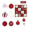  42pcs Delicate Holiday Sphere Baubles Set for Christmas Tree Hanging Decoration