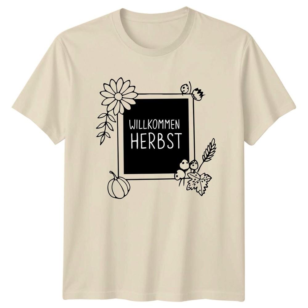 WillkomUnisex Herbst Unisexs TShirt GerUnisex Autumn Nature Autumn Gift For Her