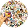 50PCS Animal Bookish Reading Sticker For Scrapbooking Stationery School Supplies Aesthetic Children's Decoration