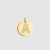 CARLIDANA Classique Minimaliste Alphabet 26 Breloques Lettres en Cristal Collier Pendentif Rond Lettre Acier Inoxydable Collier DIY