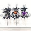 Halloween Schwarze Blätter Ornament Künstliche Baumzweige Dekorative Kunststoffe Anordnen Requisiten Bouquet Desktop Tisch 3 Stile
