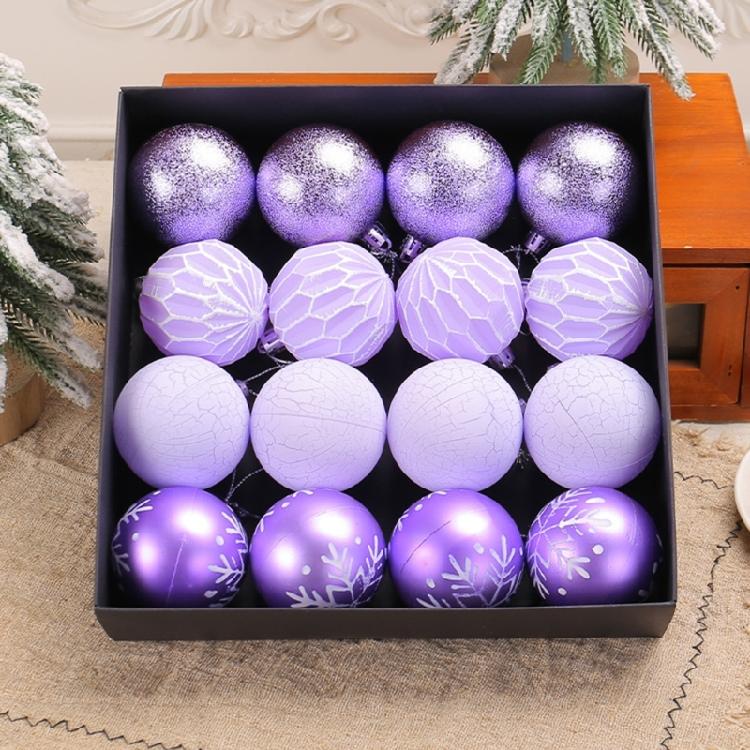 16pcs Christmas Sphere Ornament Collections Unique Christmas Tree Hanging Baubles Ornament For Seasonal Atmosphere