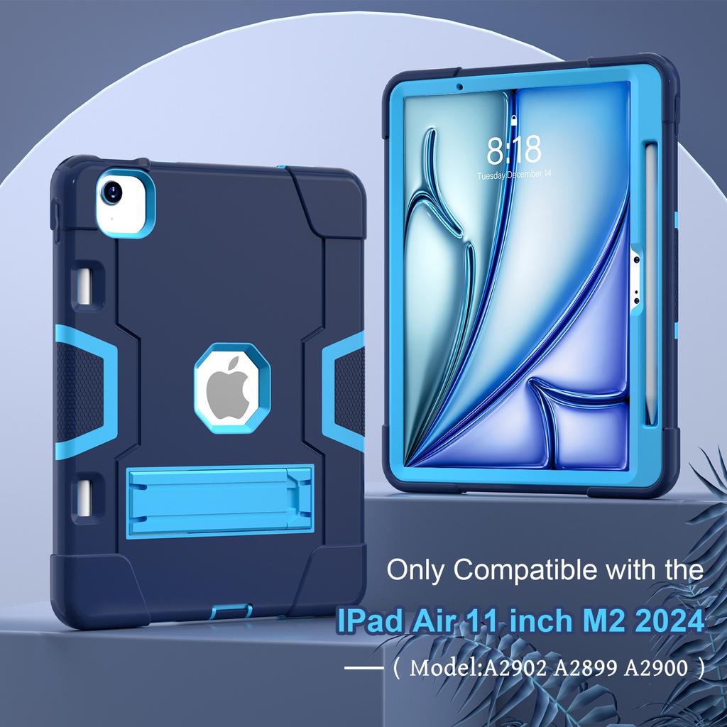 Armor Case With Pen Slot For iPad Air 11 2026 M4 2025 M3 2024 M2 A3460 A3463 A3266 A3267 A3270 A2902 A2903 A2904 Kickstand Cover