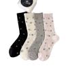 Women's Summer Thin Floral Ballet Style Mesh Breathable Boneless Mid Tube Stack Socks