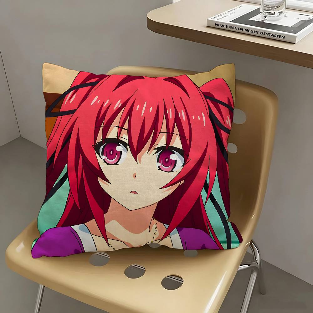1pc Mio Naruse Anime Characters Pillow Case Fashion Square Pillowcase Bedroom Sofa Room Ins Decoration Leisure