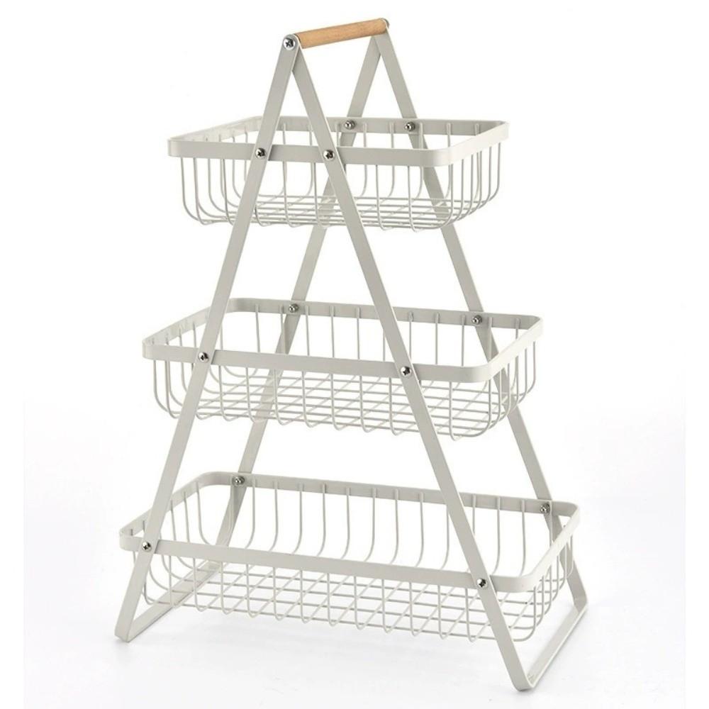 3-Tiers Design Kitchen Organizer Space-Saving Vegetable Storage Basket  Countertop Storage