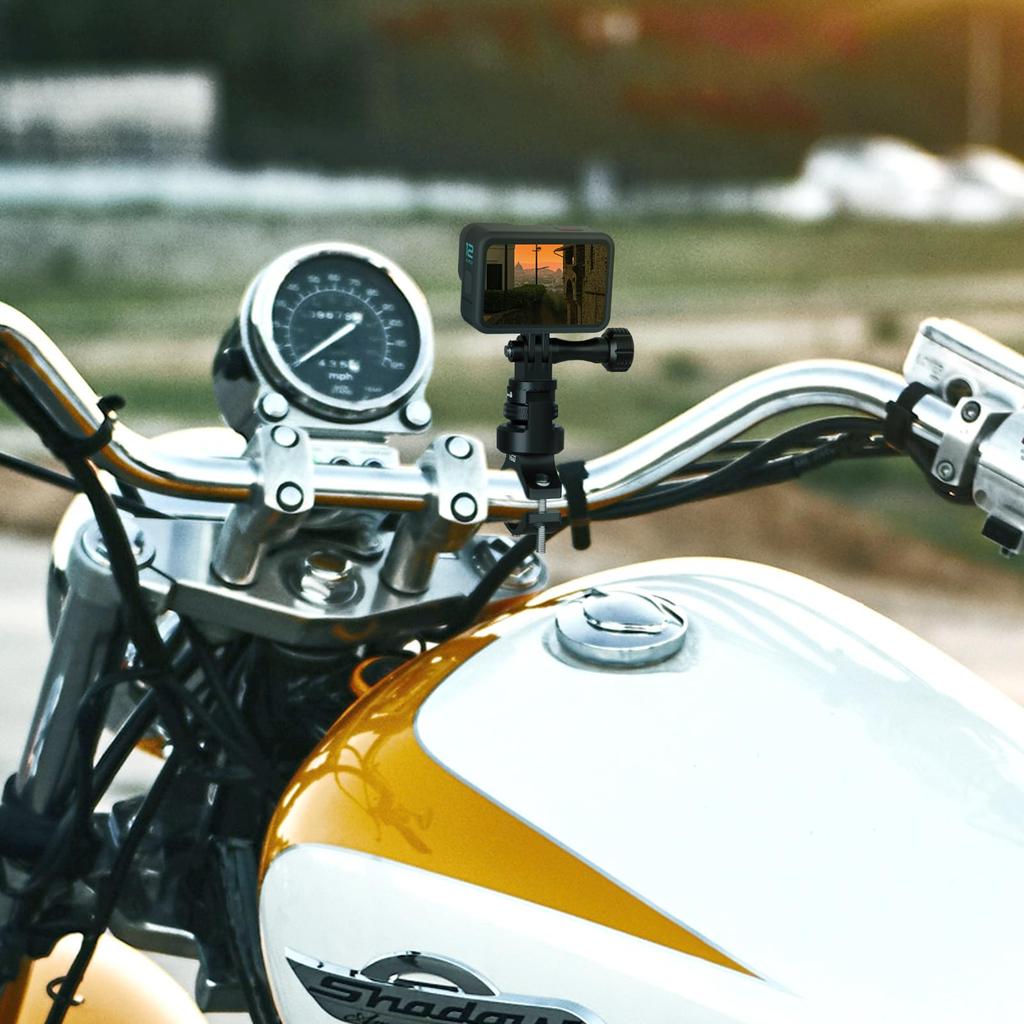 HSU Aluminum Camera Mount for and Handlebar Camera Camera GoPro Adjustable Compatible with GoPro Hero Action Camera Accessories Bikes, Bicycles,