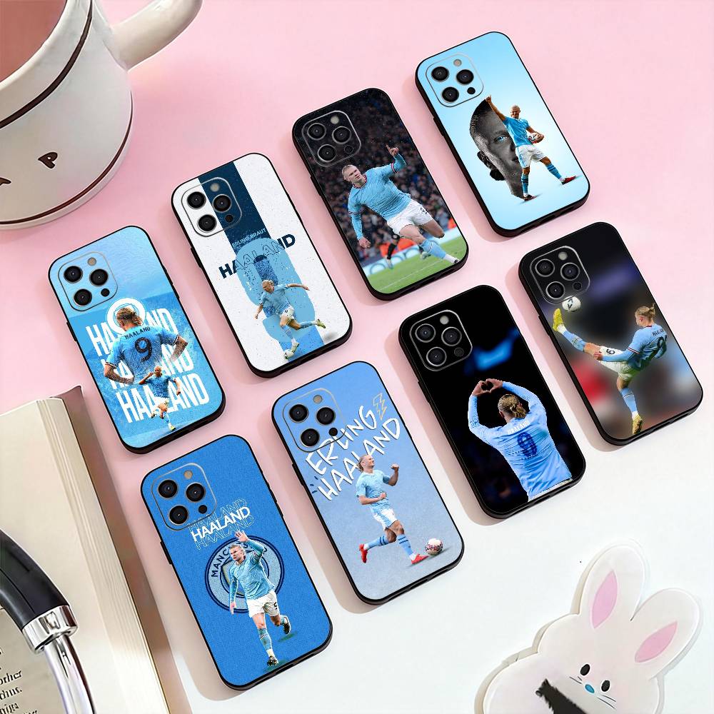 E-Erling h-Haaland 9 Phone Case For iPhone 17,16,15,14,13,12,11 Plus,Pro,Max,XS Silicone Soft Cover