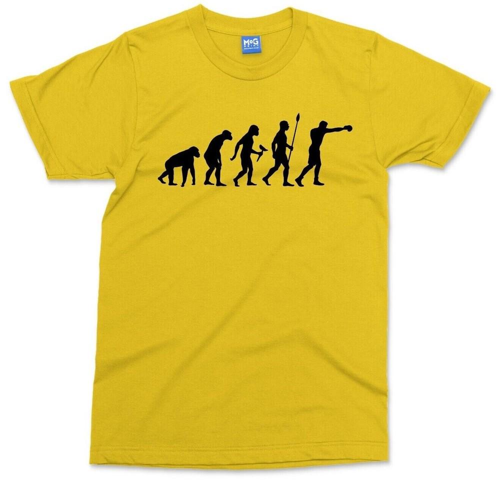 Evolution Of Boxing TShirt Funny Boxer Fan Gym Tee Combat Sports Fighting Gifts