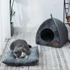 Neues Dreieck Katzennest Geschlossenes Katzenhaus Haustiernest Warm und Verdickt Tiefschlaf Hundenest Haustierbedarf Geschlossenes Katzenbett Katzenzel