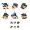 1/6Pcs Automobile Pendants Decorative Cartoon Fish Design with Lanyard Easy to Hang Rearview Mirror Hanging Ornaments