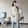 Versatile Long Sleeve Korean Style Maternity Doll Shirt for Spring/Autumn 2026