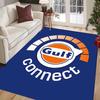 Tappeto con logo Gulf per soggiorno e camera da letto, tappetini per pavimenti, tappetino da bagno artistico, alla moda