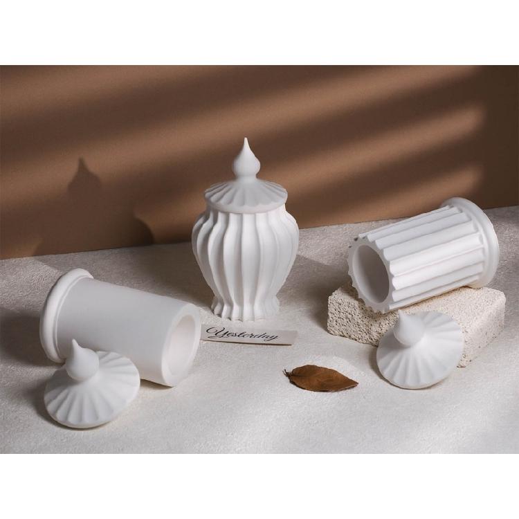 Resins Jar Molds Resins Lid Molds for Making Candlestick Candle Stand