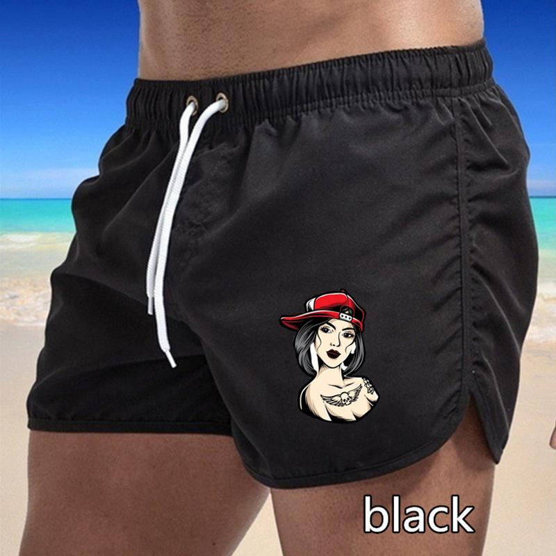 BBK-53 2025 Summer Men's Quick-Drying Swim Trunks Sports Pants Swimwear Beach Shorts Jogging Shorts