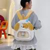 Dog Plush Cartoon Backpack With Durable Material Comfortable Straps Shoulder
