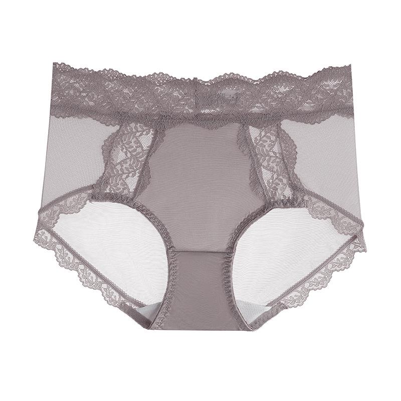 Satin Cool Comfort Damen Slips mit mittelhohem Bund aus Eis-Seide mit atmungsaktivem Maulbeerseiden-Schritt