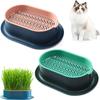 New Cat Grass Potting Lazy Man Soilless Hydroponic Planting Box Cat Grass Pot Wheat Particle Cultivation Plate Cup Set