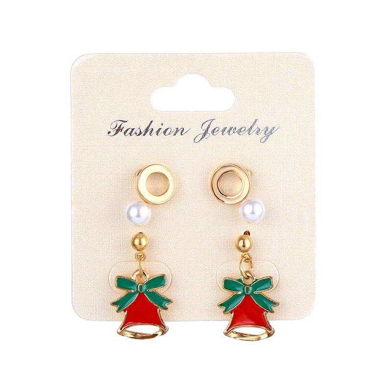 Charm Classic Pearl Stud Earrings Jewelry Ladies Beautiful Christmas Gifts Santa Claus Earrings