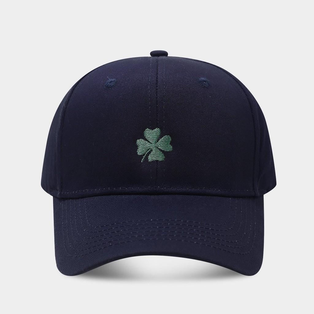 Lucky Four Leaf Clover Baseball Cap With Embroidered Flora For Spring Outdoor Activities