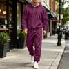 Men's Color Sweatsuit Trendy Casual Athletic Set for Spring and Fall