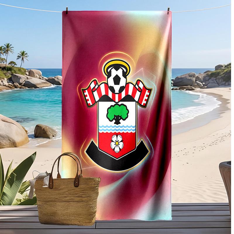 Southampton Football Print Beach Towel, Large Soft Quick Dry Towel for Beach Camping Swimming