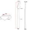 21 Fret Maple Glossy Natural ST Electric Guitar Neck Fingerboard Replacement