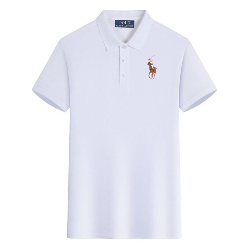 Polo Ralph Lauren Letní nové Pony Vyšívané Neformální Sportovní Polo Tričko, Odvádějící Pot a Absorpční Vlhkost Polo Tričko z Čisté Bavlny