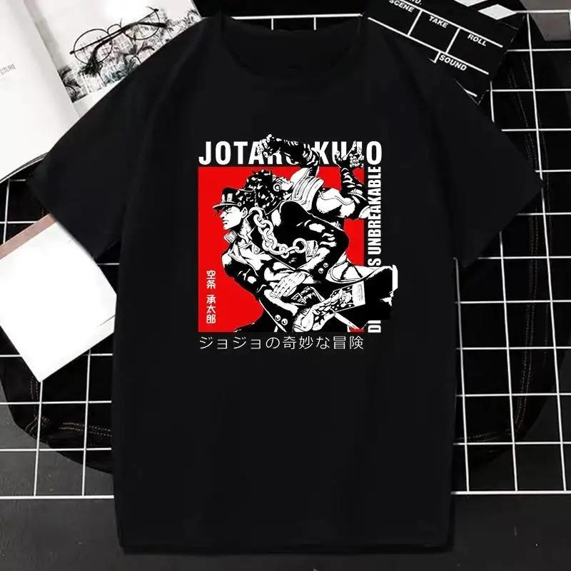 Japanese Anime JOJO Bizarre Adventure Graphic Print T Shirt Men Women Fashion Streetwear Short Sleeve Plus Size T Shirt Unisex