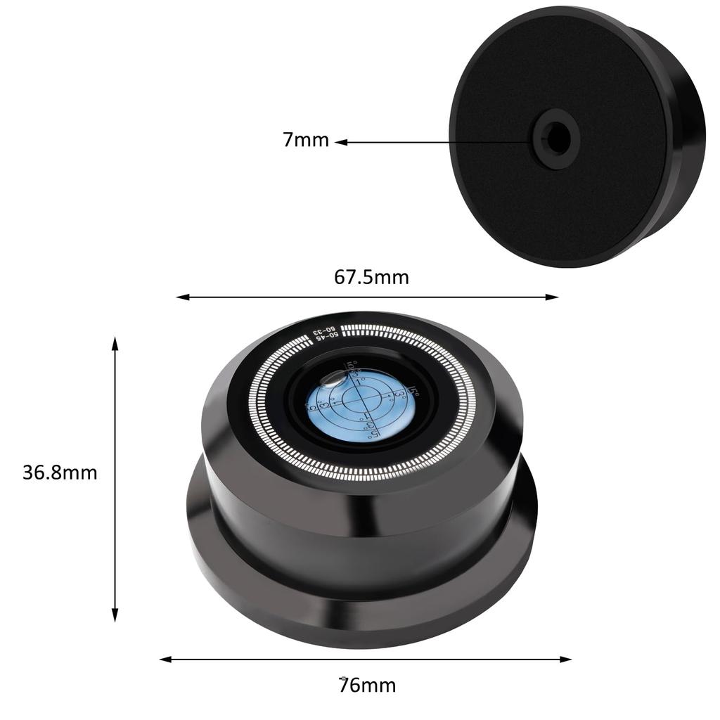 Monosaudio Record Stabilizer 50Hz Rotation Speed 3 in 1 Vibration Reduction Device High Precision Level Stability Vibration Suppression Level LP