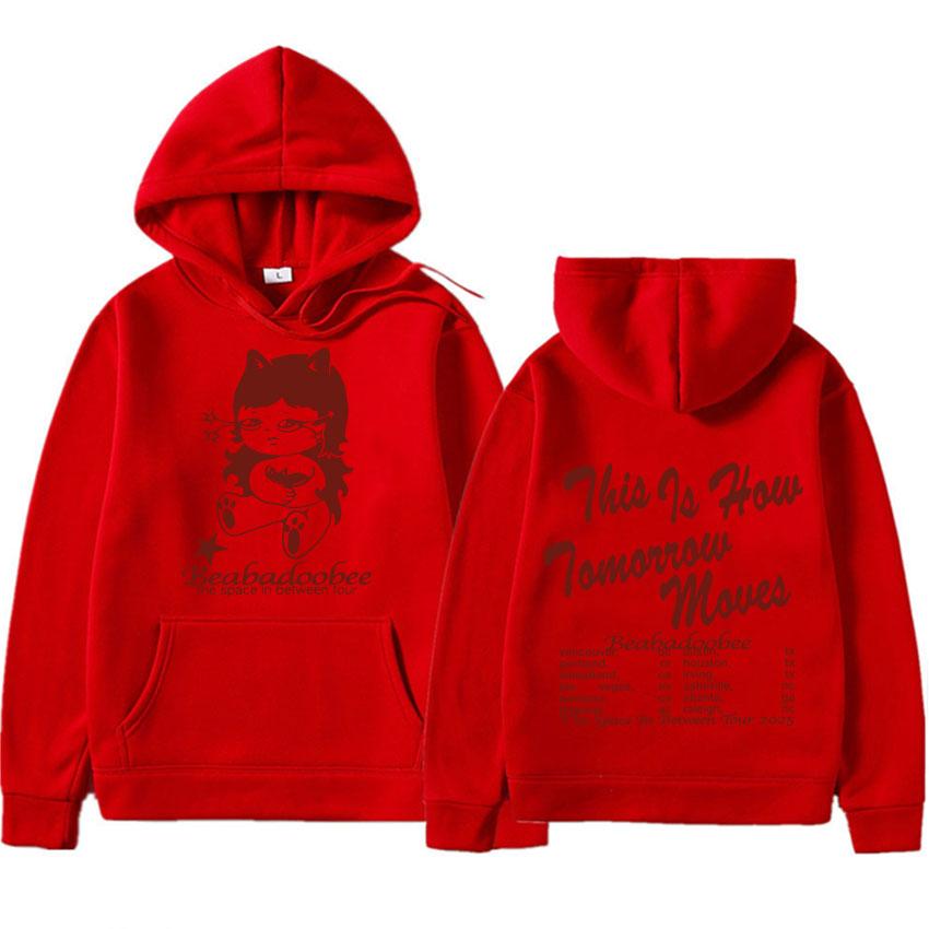 Rapper Beabadoobee Hoodies Cartoon-Druck Lässig Übergroß Hohe Qualität Punk Herren Pullover Streetwear Mode