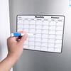 Magnetic Dry Erase Whiteboard for Fridge Reusable Monthly Calendar & Weekly Planner Blackboard Style Note Pad Kitchen Message Board